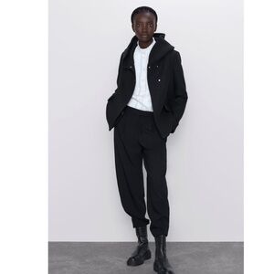 NWT Zara coat with wrap collar